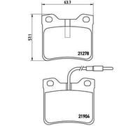 BREMBO P 50 030 Juego de pastillas de freno Trasero