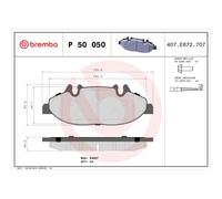 BREMBO P 50 050 Pastillas de freno delantero para Mercedes Vito Viano C