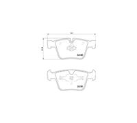 BREMBO P 50 116 Pastillas de freno trasero para Mercedes S M R
