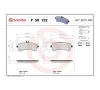 BREMBO P 50 132 Pastillas de freno trasero para Mercedes S C SL