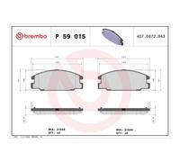 BREMBO P 59 015 Pastillas de freno delantero para Campo Frontera Trooper Brava T