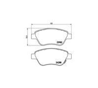 BREMBO P 59 051 Pastillas de freno delantero para Corsa Adam Corsavan Doblo Ceto