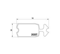 BREMBO P 61 002 Pastillas de freno delantero para Mehari 2CV Acadiane Dyane