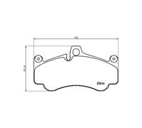 BREMBO Juego de 4 pastillas de freno para PORSCHE: 911 & AUDI: R8 (Ref: P 65 032)
