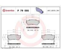 BREMBO P 79 005 Juego de pastillas de freno Delantero para SUZUKI Alto (EF)