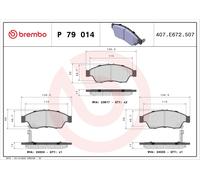 BREMBO P 79 014 Juego de pastillas de freno para SUZUKI LIANA Schrägheck