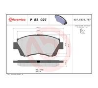 BREMBO P 83 027 Pastillas de freno delantero para Camry Altezza Gita Celica SC E