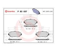 BREMBO P 83 037 Pastillas de freno delantero para GS Supra Altezza Gita IS SC