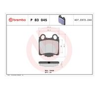 BREMBO P 83 045 Pastillas de freno trasero para Altezza Gita GS IS SC
