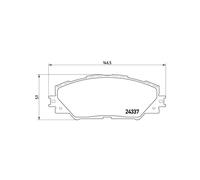 BREMBO P 83 071 Pastillas de freno delantero para RAV 4 Auris Prius Plus Matrix
