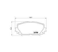 BREMBO P 83 101 Pastillas de freno delantero para Yaris / Vios Verso S Vios Char