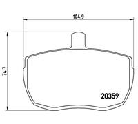 BREMBO P A6 001 Juego de pastillas de freno Delantero para LDV 200 Furgón