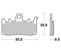 Brembo Pastilla de freno altas prestaciones SR Delantero, 07BB38SR, ECE R90
