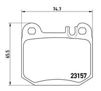 BREMBO Pastilla de Freno de Disco Trasero para Mercedes-Benz Clase M ML
