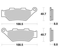 Brembo Pastillas de freno Brembo sinterizadas Delantero, ABE, 07KS07SA