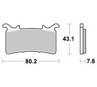 Brembo Pastillas de freno Brembo sinterizadas METAL SINT.,ABE,07BB99SA
