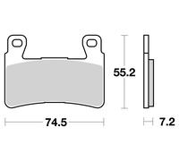 Brembo Pastillas de freno carb. org. cerám. ORGÁNICO, ABE, 07HO4507