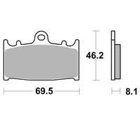 Brembo Pastillas de freno carb. org. cerám. ORGÁNICO, ABE, 07KA1306