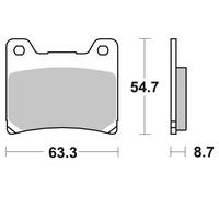 Brembo Pastillas de freno carb. org. cerám. ORGÁNICO, ABE, 07YA1107