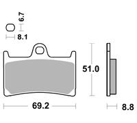 Brembo Pastillas de freno carb. org. cerám. ORGÁNICO, ABE, 07YA2307