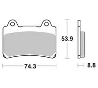 Brembo Pastillas de freno carb. org. cerám. ORGÁNICO, ABE, 07YA3507