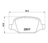 BREMBO Pastillas de Freno Trasero para Alfa Romeo 147 937 1.6 16V T.Spark Eco