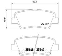 BREMBO Pastillas de Freno Trasero para Ssangyong Tivoli C300 1.6 E-Xdi 4WD