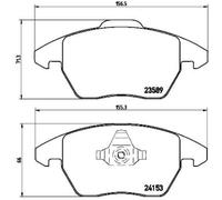 BREMBO Pastillas Freno Delant. para Peugeot 208 307 Break Citroën C4 I