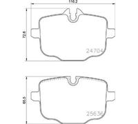 BREMBO Pastillas Freno Trasero para BMW 7er 5er Alpina B7