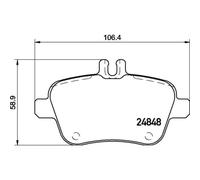 BREMBO Pastillas Freno Trasero para Mercedes-Benz SLK Infiniti Q30 QX30