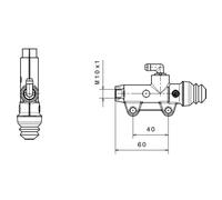 Brembo S.p.A. Cilindro maestro del freno trasero natural Ø11mm