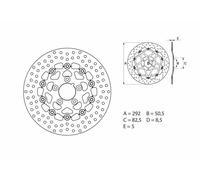 Brembo S.p.A. Disco de freno Oro flotante - 78B40822