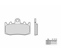 Brembo S.p.A. Pastillas de freno de carretera de metal sinterizado - 07BB26SA