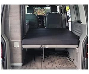 BREMER SITZBEZÜGE Colchón Plegable Compatible con VW T5 T6 California Mercedes Viano Marco Polo, Colchón de Cama para Camping, Negro, Material de, 189 x 110 x 8 cm