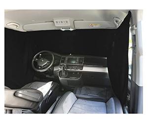 BREMER SITZBEZÜGE Cortina para Parabrisas Frontal, protección Solar, para Camping, Cabina de conducción, Cortina Compatible con Mercedes Vito Viano W639 en Negro