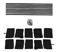 BREMER SITZBEZÜGE Cortinas a medida para VW T5 T6 T6.1 Multivan Caravelle cortas (717-2) en negro