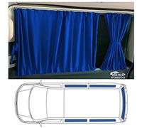 BREMER SITZBEZÜGE Cortinas a medida, protección solar, compatibles con Mercedes Vito Viano W639, distancia entre ejes extralarga 2003 - 2014 en azul, accesorios para camping, accesorios para