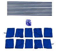 BREMER SITZBEZÜGE Cortinas a Medida, protección Solar, compatibles con VW T5 T6 T6.1 Caravelle Largo Distancia Entre Ejes con portón Trasero en Azul, Accesorio para Camping y Caravana, Juego de