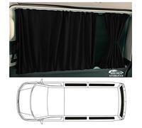 BREMER SITZBEZÜGE Cortinas a Medida, protección Solar, compatibles con VW T5 T6 T6.1 Transporter Caravelle Distancia Corta Entre Ejes con portón Trasero en Negro, Accesorios de Camping, Accesorios