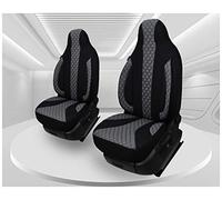 BREMER SITZBEZÜGE Fundas compatibles con Mercedes Sprinter W906 para el Conductor y el Pasajero a Partir de 2006 - 2018 / Fundas de Asiento para Coche (2 Unidades), Color Negro y Gris