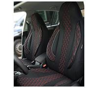 Bremer SITZBEZÜGE Fundas de Asiento a Medida compatibles con Nissan NV200 Conductor y Pasajero a Partir de 2009 PL402, Costuras Negras/Rojas