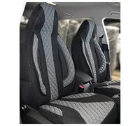 BREMER SITZBEZÜGE Fundas de Asiento compatibles con Renault Scenic JZ Conductor y Pasajero a Partir de 2009 - 2016 PL401 Negro/Gris