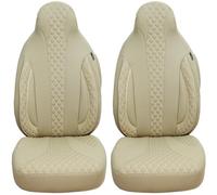 BREMER SITZBEZÜGE Fundas de Asiento para Coche para Pilotos compatibles con VW T6 T6.1 Multivan Conductor y Pasajero a Partir de 2015 - 2021 / Fundas de Asiento para Coche (2 Unidades), Color Beige