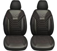 BREMER SITZBEZÜGE Fundas de Coche compatibles con Hyundai Staria, Juego de 2021, Funda de Terciopelo de Piel sintética, Juego de 2 Unidades en Color Negro