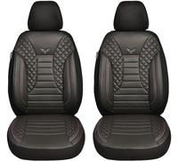 BREMER SITZBEZÜGE Fundas de Coche compatibles con Hyundai Staria, Juego de 2021, Funda de Terciopelo de Piel sintética, Juego de 2 Unidades en Color Negro