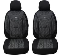 BREMER SITZBEZÜGE Fundas de Coche compatibles con Land Rover Freelander 2 FL para Conductor y Pasajero a Partir de 2010 - 2014 / Fundas de Asiento para Coche (2 Unidades), Color Negro