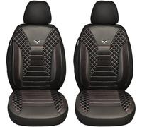 Bremer SITZBEZÜGE Fundas Protectoras para Coche compatibles con BMW X4 F26, Juego de Conductor y copiloto a Partir de 2014 - 2018 / Funda de Piel sintética de Terciopelo, Juego de 2 Unidades en Negro