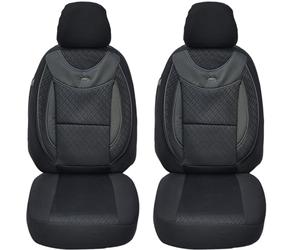 BREMER SITZBEZÜGE Fundas Protectoras para Coche compatibles con Fiat 500 Gen 2, Juego de Conductor y copiloto a Partir de 2020 / Juego de Fundas para Asientos de Coche, 2 Unidades, Color Negro (G102)