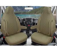 BREMER SITZBEZÜGE Juego de 2 Fundas Protectoras para Asiento de Conductor, compatibles con Ducato, Weinsberg, Adria, Dethleffs, Accesorios para Autocaravana, Incluye Fundas para reposabrazos