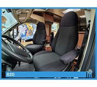 BREMER SITZBEZÜGE Juego de Fundas de Asiento para Pilotos, compatibles con RV, Camper Ducato, Conductor y Pasajero, 820, Color Negro